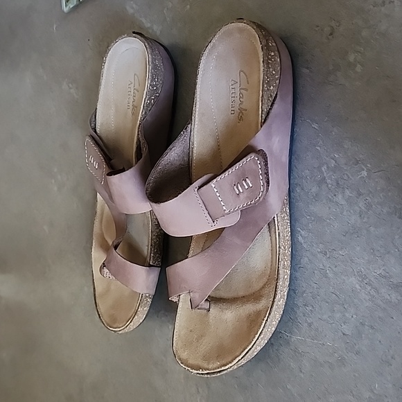 CLARKS ARTISAN Thong Sandal Mocha Brown Size 7 - Picture 6 of 11